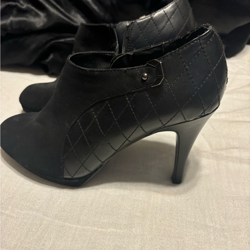 MICHAEL Michael Kors Black Ankle Booties with Stiletto Heel